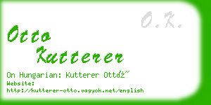 otto kutterer business card